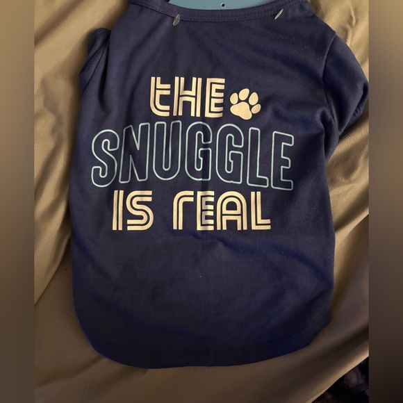 Blue Dog Shirt with 'The Snuggle is Real' Print
Small New Comfortable - Picture 5 of 5